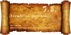 Tormási Bettina névjegykártya